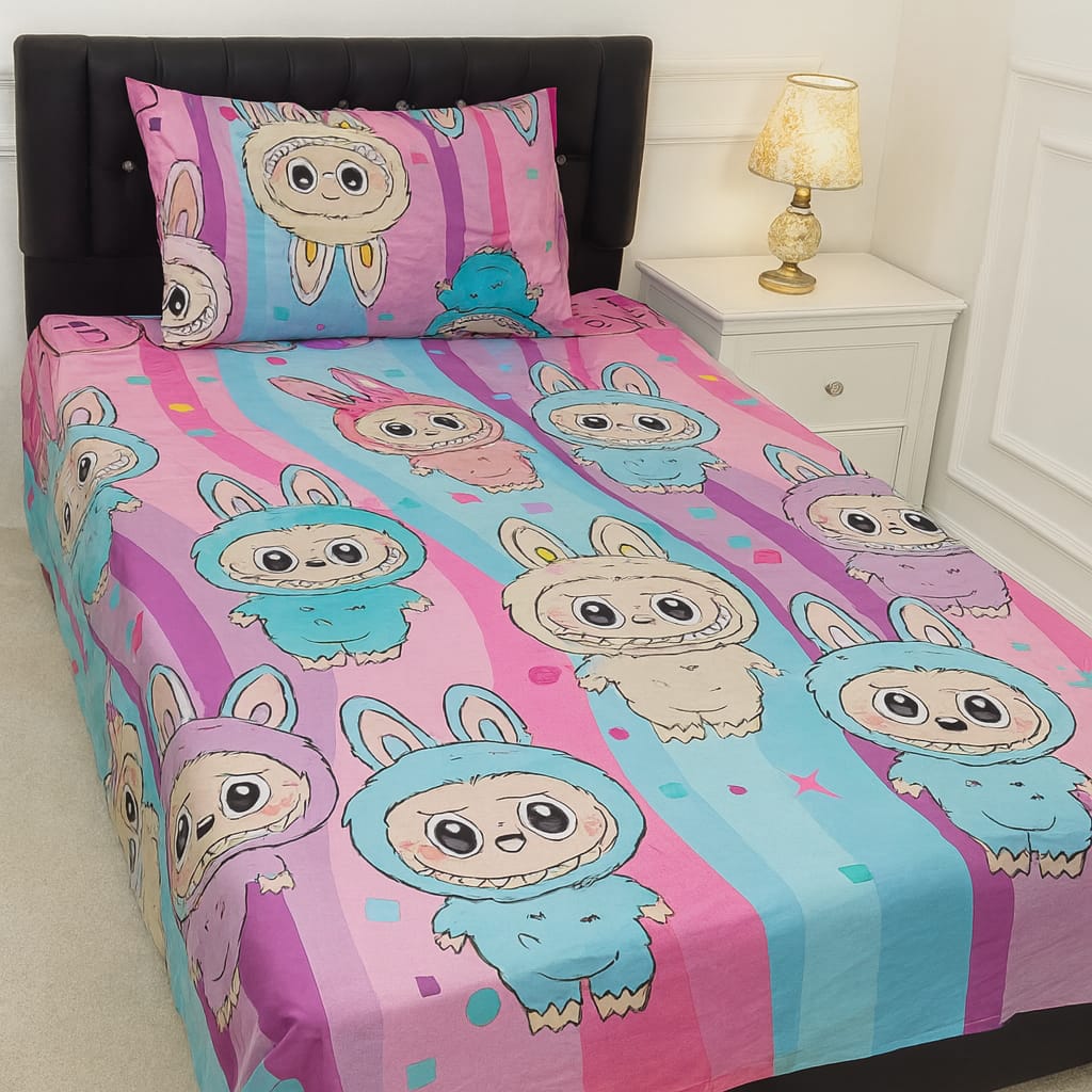 4Pc Export Cotton Single Pair Bedsheets ZTBS-36