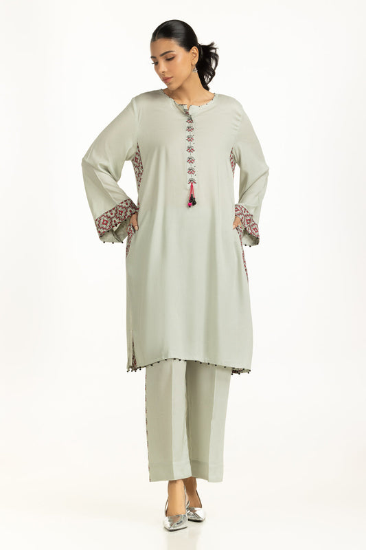 ZT-0003 Arabic Linen Block Printed Co-Ord Set IUSTTS-1179