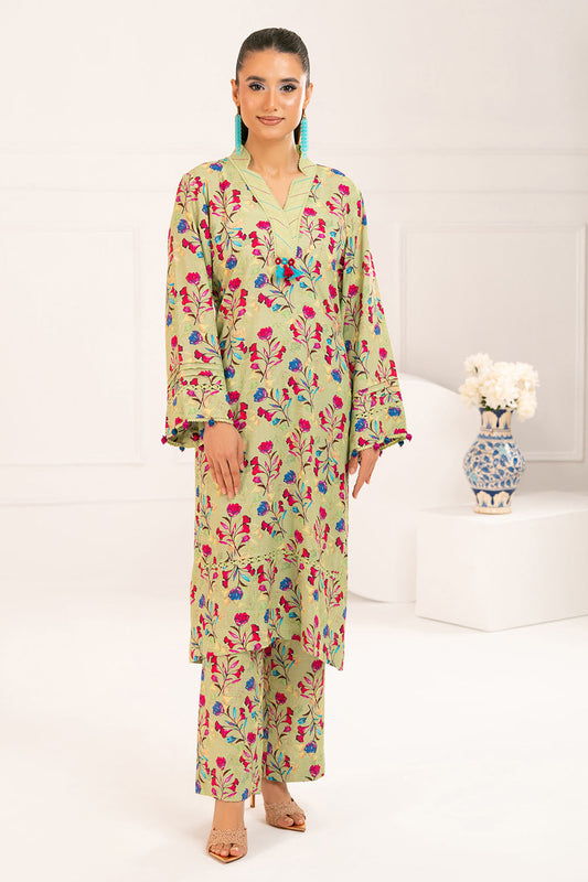 ZT-0004 Piece Printed Slub Viscose Suit WNST-52008