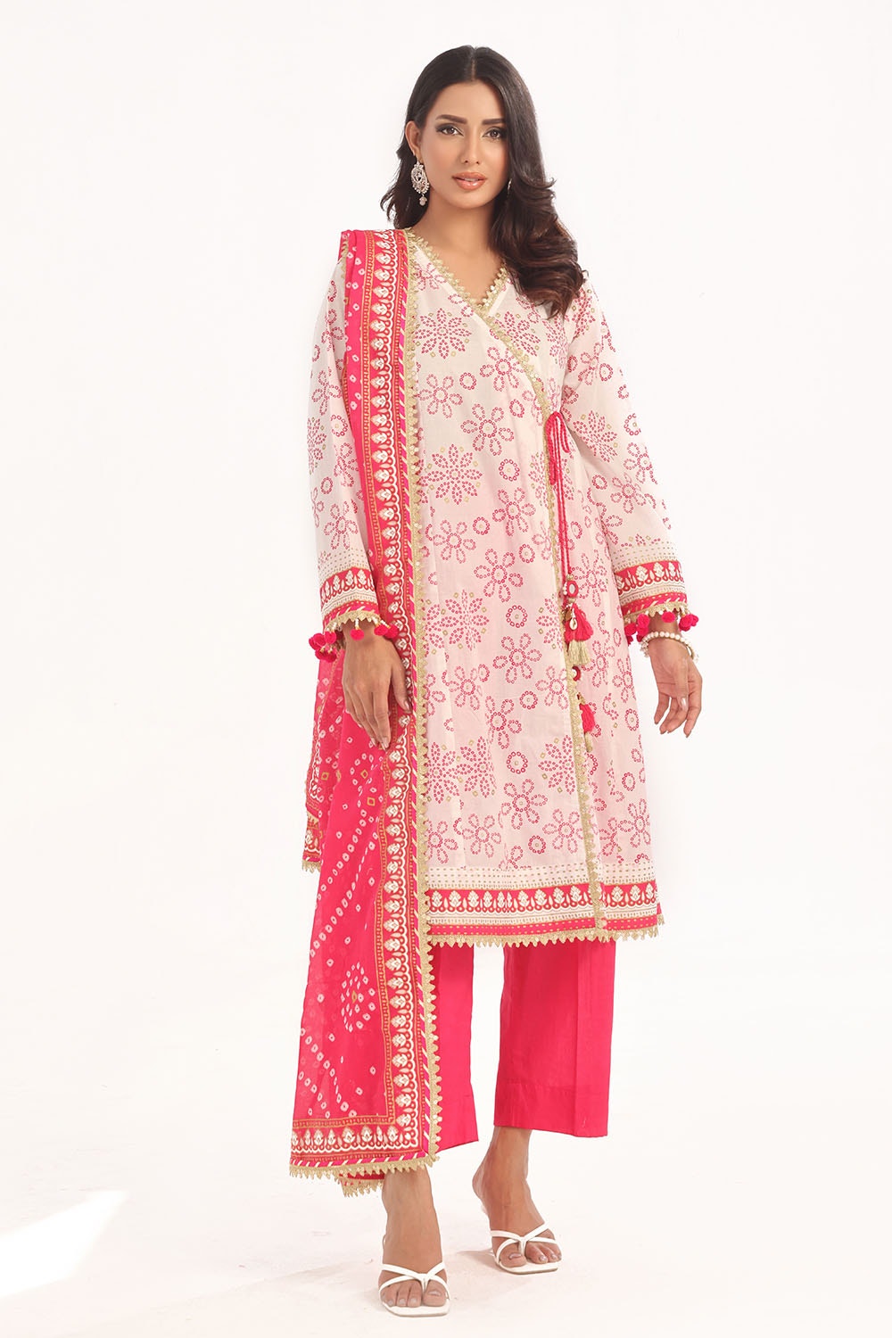 ZT-0008 Gold Lacquer Printed Lawn Suit CL-52411 A