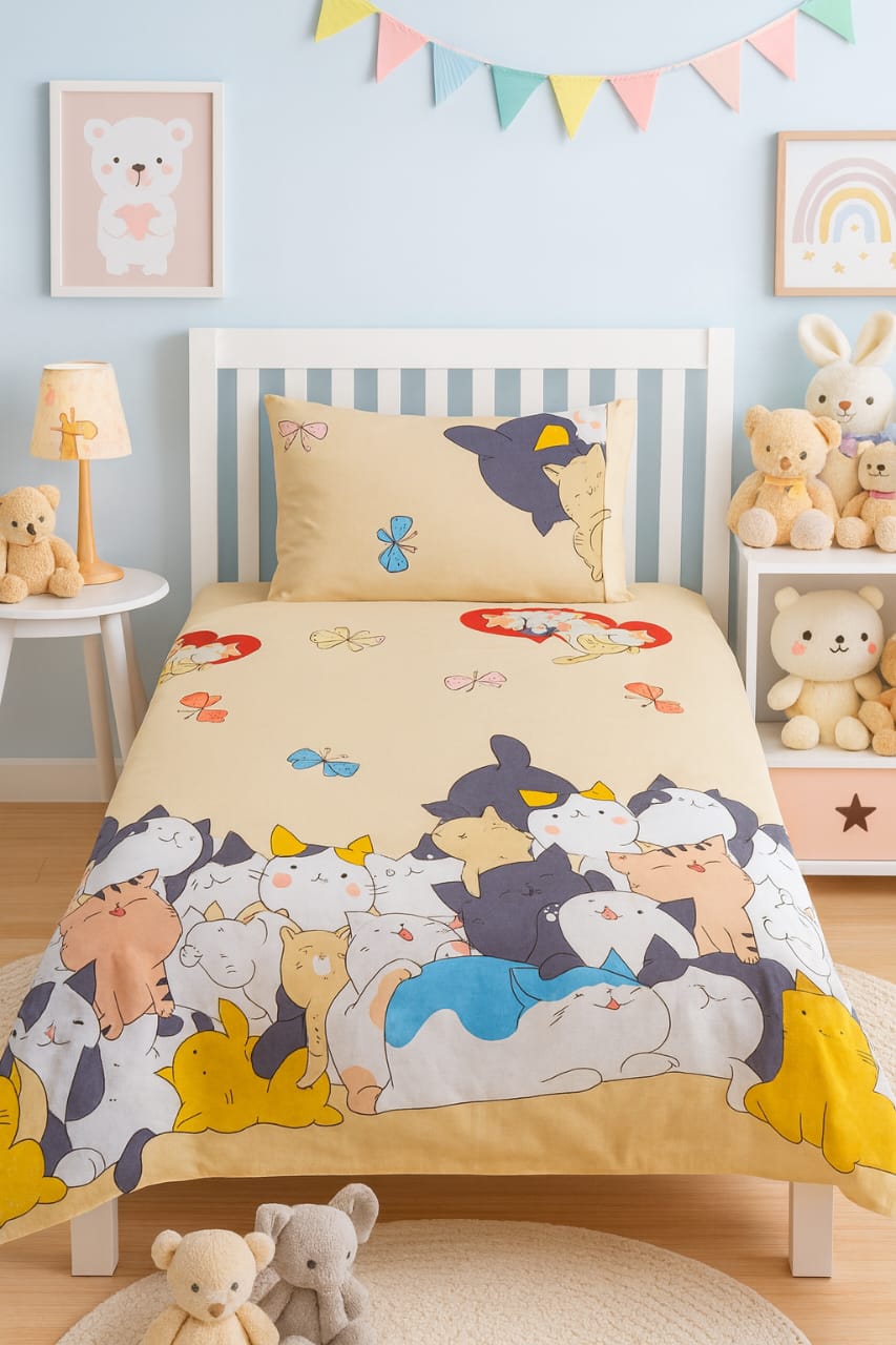 4Pc Export Cotton Single Pair Bedsheets ZTBS-55