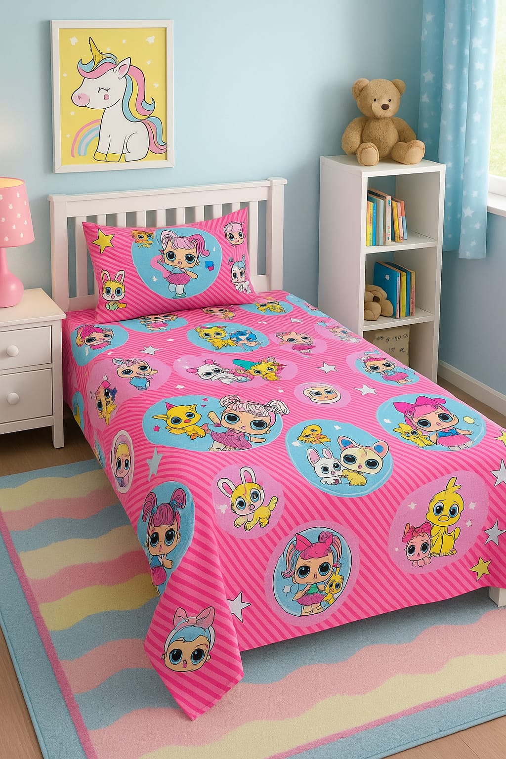 4Pc Export Cotton Single Pair Bedsheets ZTBS-57