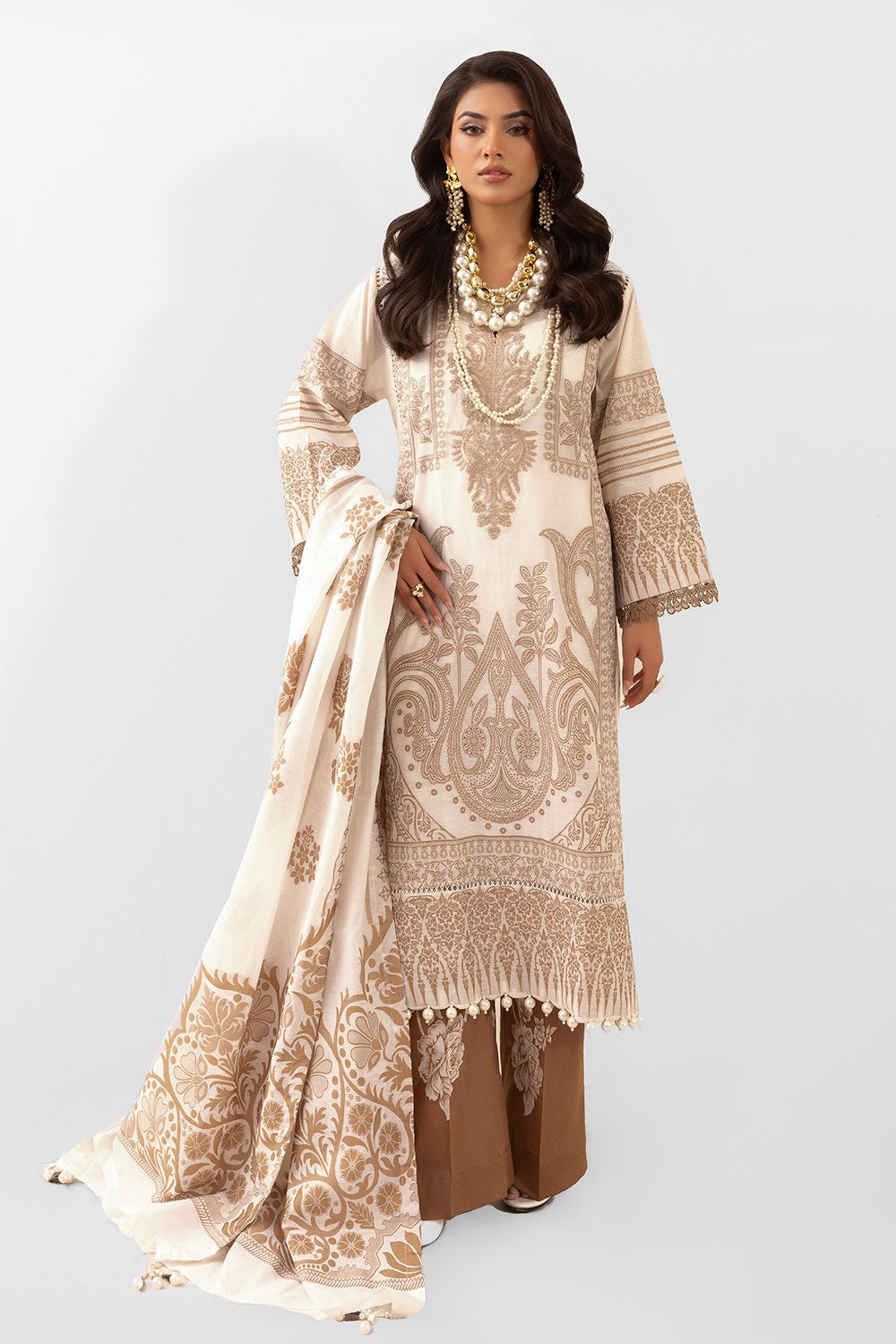ZT-0011 Jacquard Suit with Jacquard Dupatta FE-52090