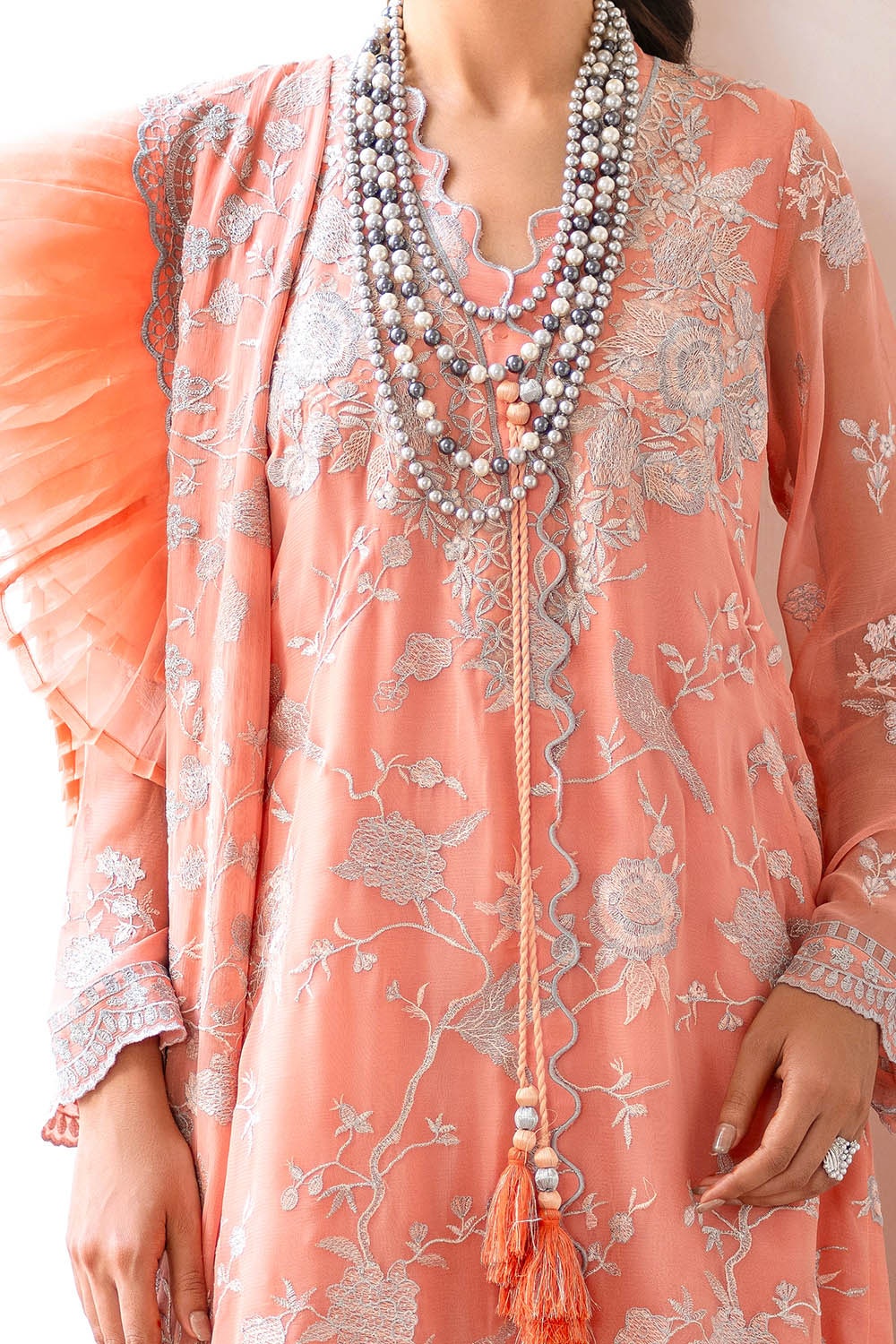 ZT-0012 Embroidered Chiffon Suit with Embroidered Chiffon Dupatta FE-52162